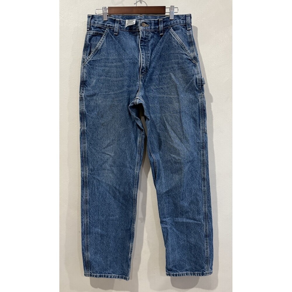 Vintage Carhartt utility logger Cotton Denim Blue jeans Men’s 33 X 34 Straight